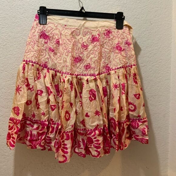 ALÉMAIS esmerelda Printed Mini Skirt 100% silk - Picture 5 of 10